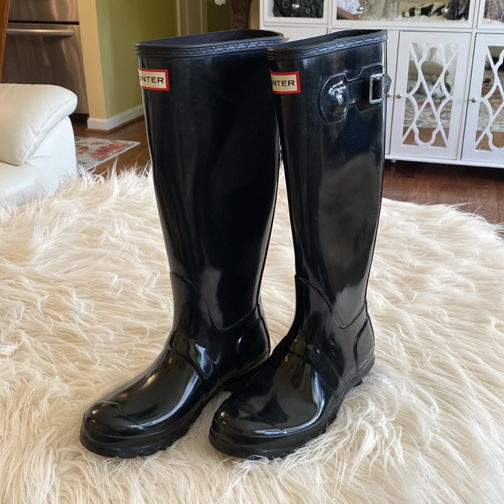 HUNTER tool gloss rain boots